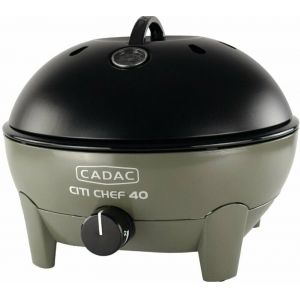 Image de Cadac Barbecue au gaz Citi chef 40, couvercle noir et cuve vert olive