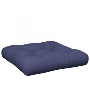 VidaXL Coussin de palette bleu marine 60x61,5x10 cm tissu