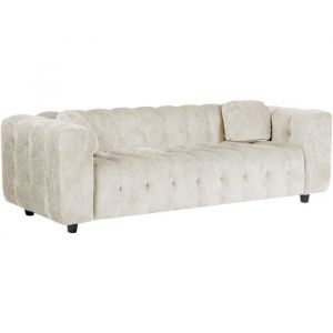 Habitat et Jardin Canapé droit en tissu chenille "Vendome" - 3 places - Beige