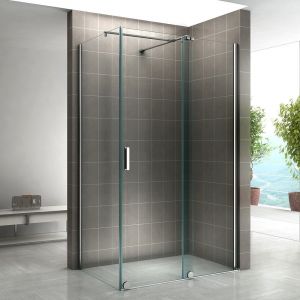 NAPOLI Cabine de douche 100x120 cm coulissante (porte 120) verre 8 mm transparent