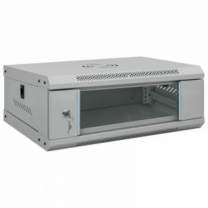 VidaXL Armoire R&eacute;seau Avec Stockage Gris 53 X 35 X 21 Cm Acier