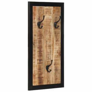 VidaXL Porte-manteau 40x2x80 cm bois de manguier massif brut