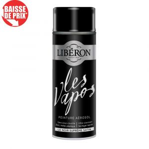 Liberon Peinture A&eacute;rosol Les Vapos Le Noir Supr&ecirc;me Satin 0.4L