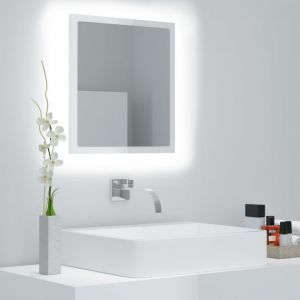 Image de VidaXL Miroir à LED de bain Blanc brillant 40x8,5x37 cm Aggloméré