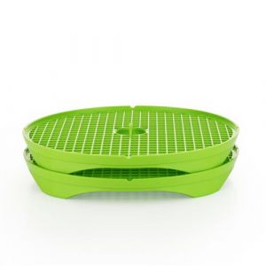 Börner Cuit Chips kit de 2 Plateaux Inclus spécial Micro Ondes : fabriquez Vos Chips de lég es sans Huile Vert