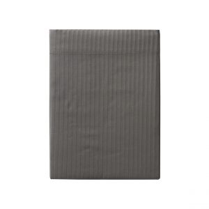 Essix Drap plat en satin de coton gris 180x290