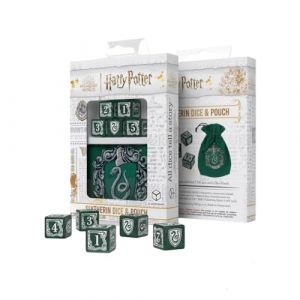 Q workshop Lot de 5 dés Harry Potter Slytherin Dice & Pouch