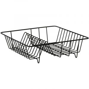 Axentia 250011 Égouttoir à Vaisselle, Fil, Noir, 35 x 9,5 x 34 cm