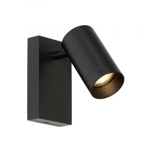 Qazqa Jeana luxe - Applique murale avec interrupteur - 1 lumière - L 7.6 cm - Noir - Moderne - éclairage intérieur - Salon I Chambre I Cuisine I