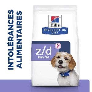 Hill's Z/D Food Sensitivities Low Fat au soja hydrolysé pour chien 2 x 3 kg