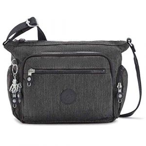 Image de Kipling Gabbie S, Crossbody Femme, Black Peppery, 16.5x29x22 cm