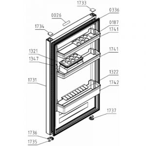 Gorenje Joint de porte (congélateur) (798470) Réfrigérateur, congélateur SMEG, HISENSE, UPO, ASKO