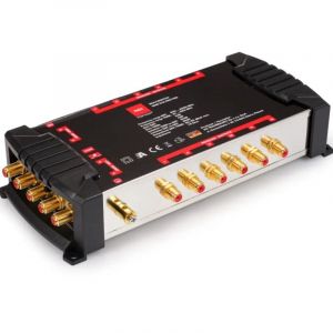 RED OPTICUM OMS 5/12 Pro TRQ Commutateur Multiple pour la réception d'une Position Satellite jusqu'à 12 récepteurs/Contacts plaqués Or / 4 K, 3D, UHD/Quattro et LNB Quad