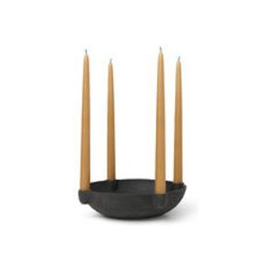 Image de Ferm Living Chandelier Bowl Large / Ø 27 cm - Grès brut noir en céramique