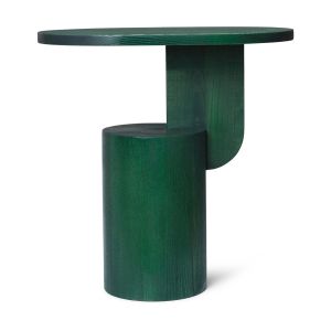 Ferm Living Table d'appoint guéridon - INSERT L 49 x P 34 x H 50 cm Frêne teinté vert myrte