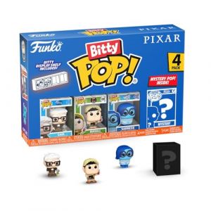 Funko Bitty Pop! Pixar - UP 4PK​ - Carl, Russell (Dug Days), Dug et Une Mini-Figurine Myst&egrave;re en Surprise - 2.2 Cm - Pixar Collection Collectionnable - &Eacute;tag&egrave;re Empilable Incluse Fans