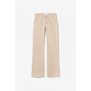 Le Temps des Cerises Jeans flare, très évasé, longueur 34 blanc en coton Mae