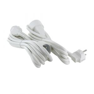 Chacon Lot 2 x Prolongateur HO5VVF 3 x 1,5mm2-3 m - Blanc (FR)