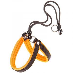 Image de Ferplast AGILA FLUO 1-2 Harnais ergonomique pour chiens avec rembourrage moelleux. Fermeture avec cordonnet.. Variante 1 - Mesures: A=B 26&divide;38 cm 15 mm - Orange