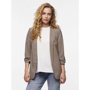 Pieces PCBOSS 3/4 Printed Blazer Noos, Silver Mink/AOP : Houndstooth, M Femmes