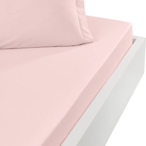 Sensei Maison Drap housse en percale de coton Poudre 180x200 cm