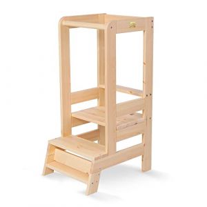 Meowbaby Tour d'apprentissage MeowBaby pour enfants 90x51 cm | R&eacute;glable en hauteur sur 3 niveaux | Tabouret Montessori pour enfants