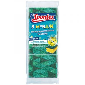 Spontex Ponge de nettoyage Mosaïque 3 pièces