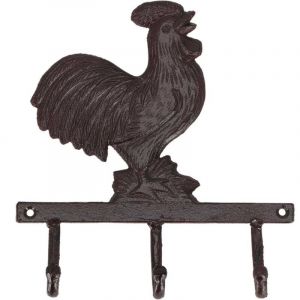 Best For Boots - Patère en fonte 3 crochets Coq