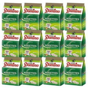DOMINO 12x18 dosettes de caf&eacute; aromatis&eacute; Noisette compatibles SENSEO