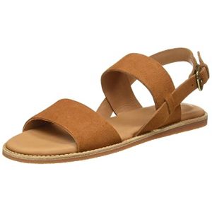 Clarks Karsea Strap, Sandale Femme, Tan Leather, 42 EU