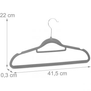 Lot de 30 cintres en velours métal gris 13_0000752_5