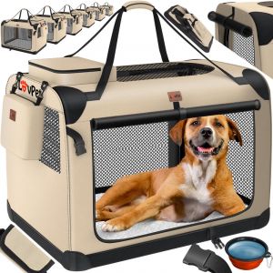 Image de Caisse pour chien Caisse de transport pour chien pliable avec écuelle Sac de transport Sac de transport pour chien Caisse de transport pour animaux