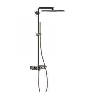 Grohe Euphoria Smartcontrol System 310 Cube duo colonne de douche avec mitigeur thermostatique, Hard graphite (26508A00)