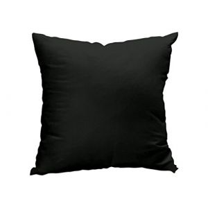 Soleil d'Ocre Coussin d&eacute;houssable 60x60 cm Alix Noir, Polyester, 60 x 60 cm