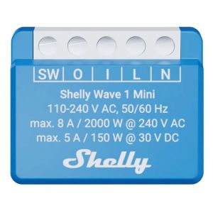 Shelly Mini M&oacute;dulo Interruptor Z-Wave 1 Canal 8A Contacto Seco