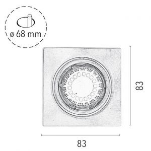 Spotlight Lampe Encastrée Juls - Murale - Applique - Rectangulaire - Chrome en Métal, 8,3 x 8,3 x cm, 3xGU10 LED 4,5 W