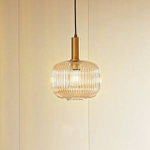 Suspension &agrave; intensit&eacute; variable 'Doroteo' en verre pour salon & salle &agrave; manger