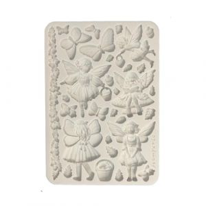 Stamperia - Silicon Mould A5 for Scrapbooks, Bullet Journals and More, Non-Stick Surface, Suitable for Air-Dry Clay, Resin and More, Perfect for Crafts and Gifting (Whispering Woods, Fairies)