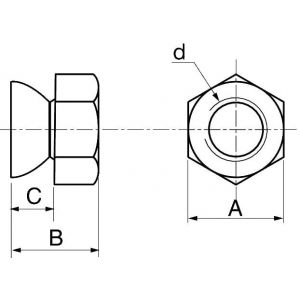 Acton 6261212 - Ecrous inviolables inox a2 m12