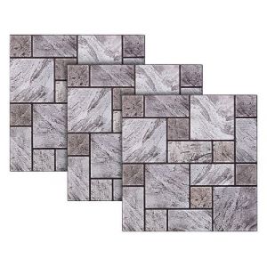 Infactory Autocollants d&eacute;coratifs 3D (x3) - 30 x 30 cm - Mur en pierres