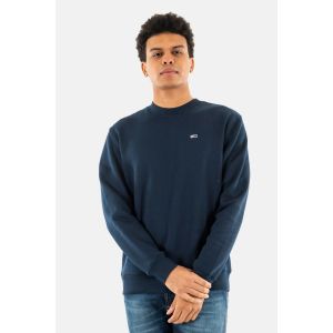 Tommy Jeans TJM REG S Flag Crew DM0DM20741 Sweat-Shirt à Enfiler, Blue (Dark Night Navy), XXL Men's