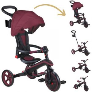 Globber Tricycle Trike Explorer Foldable V2 4 en 1 Bordeaux