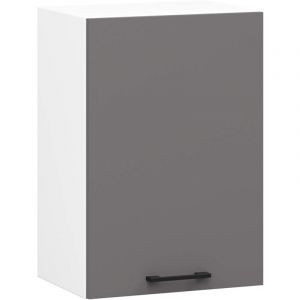 Armoires de cuisine haute Akord W40 oliwia Blanc 40 cm 1 porte façade Gris Graphite 2 étagères 40x30x58 cm