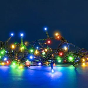 Blachère illumination Guirlande hybride solaire secteur - 10m - multicolore