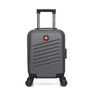 Swiss kopper - valise cabine xs zurich 4 roues 46 cm - gris fonce