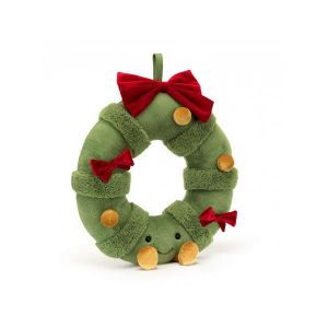 Image de Jellycat Amuseable decorated christmas wreath - h : 44 cm x l : 37 cm