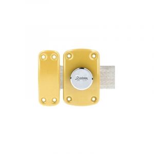 Vachette Verrou CYCLOP &agrave; bouton et cylindre 5 goupilles diam&egrave;tre 23 mm, longueur 40 mm, 3 cl&eacute;s, bronze