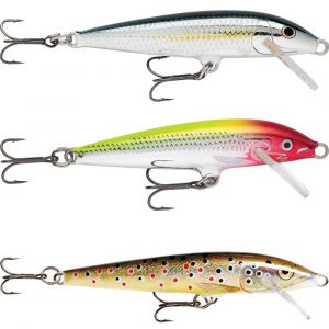 Rapala Original Floater un leurre eau douce pour la pêche des truites, saumons, perches, sandres, black bass et brochets, flottant 9 Cm 5 G coloris Live Rainbow Trout
