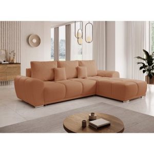 Meublesline Canapé dangle convertible BELUGIA L terracotta