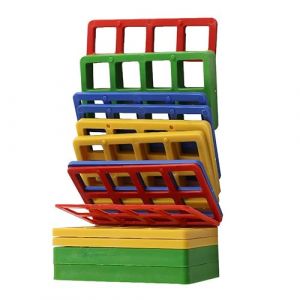 Relaxdays Entretoises, Set de 120, Plastique, 4 Tailles, 1,5–10 mm, Cales pour fenêtres, Cales de Soutien